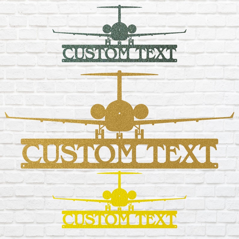 Custom Airplane Metal Art, Airplane Metal Wall Art