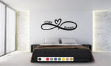 Custom Infinity Infinity Heart Metal Wall Art, Newlywed Gift