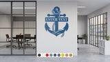 Personalized Anchor Sign Black Metal Wall Art, Nautical Decor