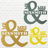 Custom Mr And Mrs Sign Metal Wall Art, Newlywed Gift