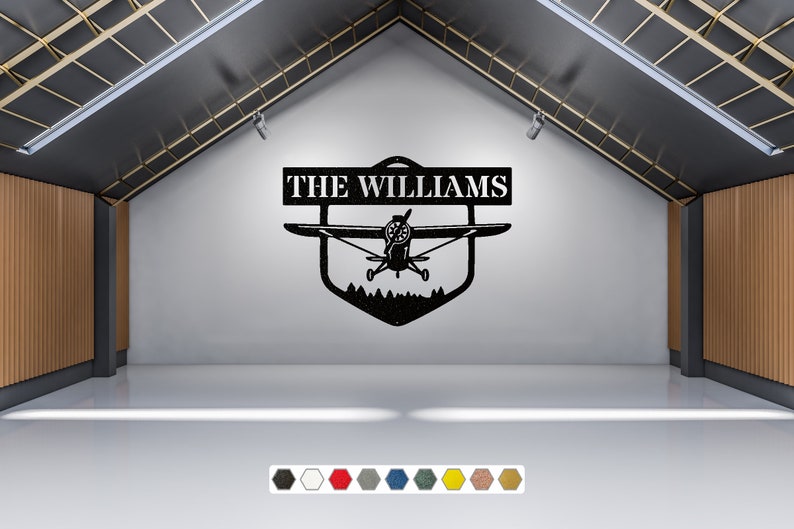 Personalized Airplane Wall Art, Airplane Metal Sign