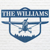 Personalized Airplane Wall Art, Airplane Metal Sign