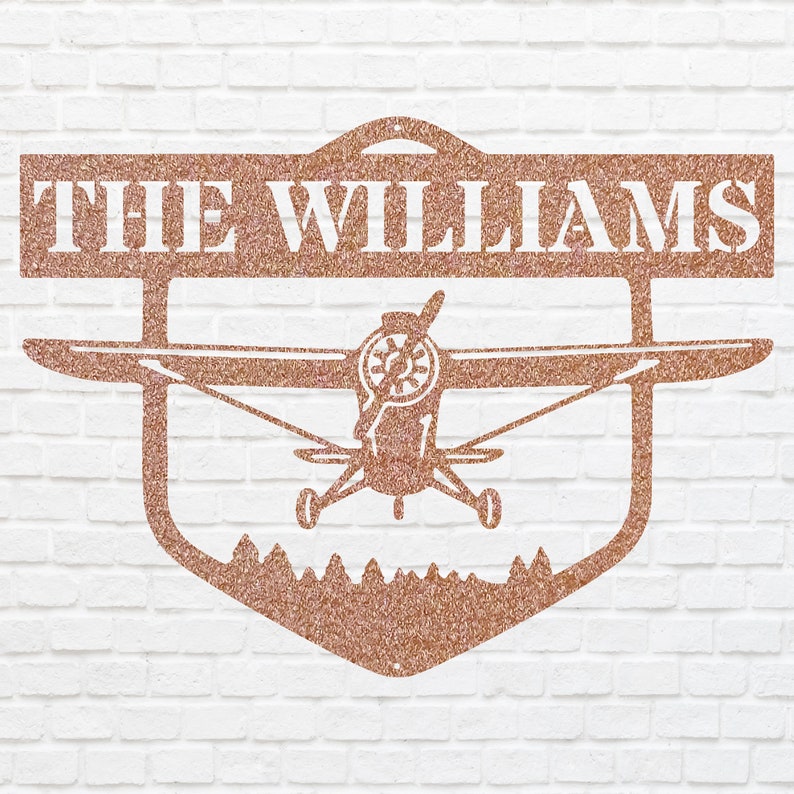 Personalized Airplane Wall Art, Airplane Metal Sign