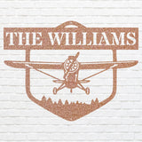 Personalized Airplane Wall Art, Airplane Metal Sign