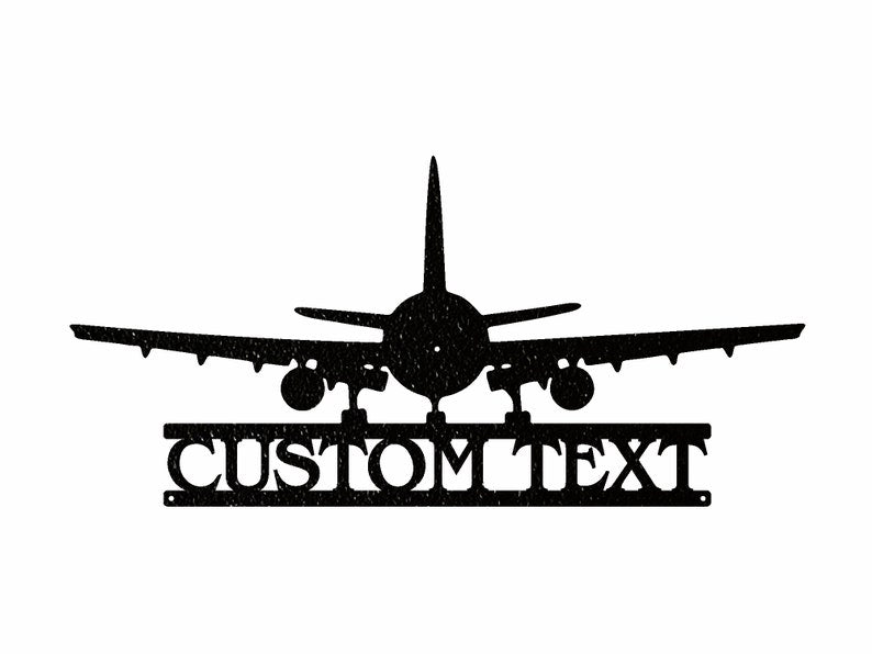 Personalized Airplane Metal Sign, Airplane Decor
