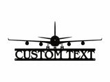 Personalized Airplane Metal Wall Art, Airplane Sign