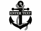 Personalized Anchor Wall Art, Black Metal Wall Art