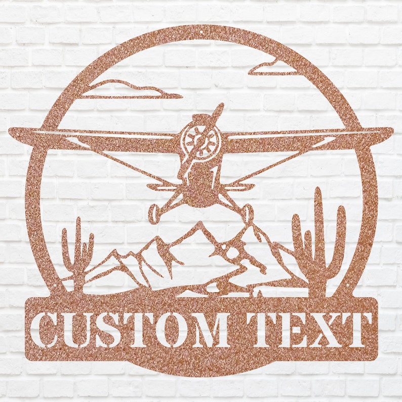 Custom Airplane Metal Sign, Airplane Metal Wall Art