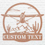 Custom Airplane Metal Sign, Airplane Metal Wall Art