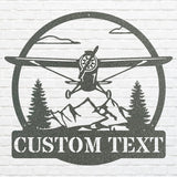 Custom Airplane Metal Wall Art, Front Door Sign
