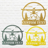 Custom Airplane Metal Wall Art, Front Door Sign