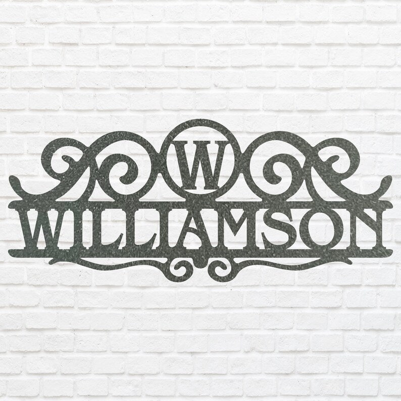 Custom Family Name Sign Metal Wall Art, Housewarming Gift