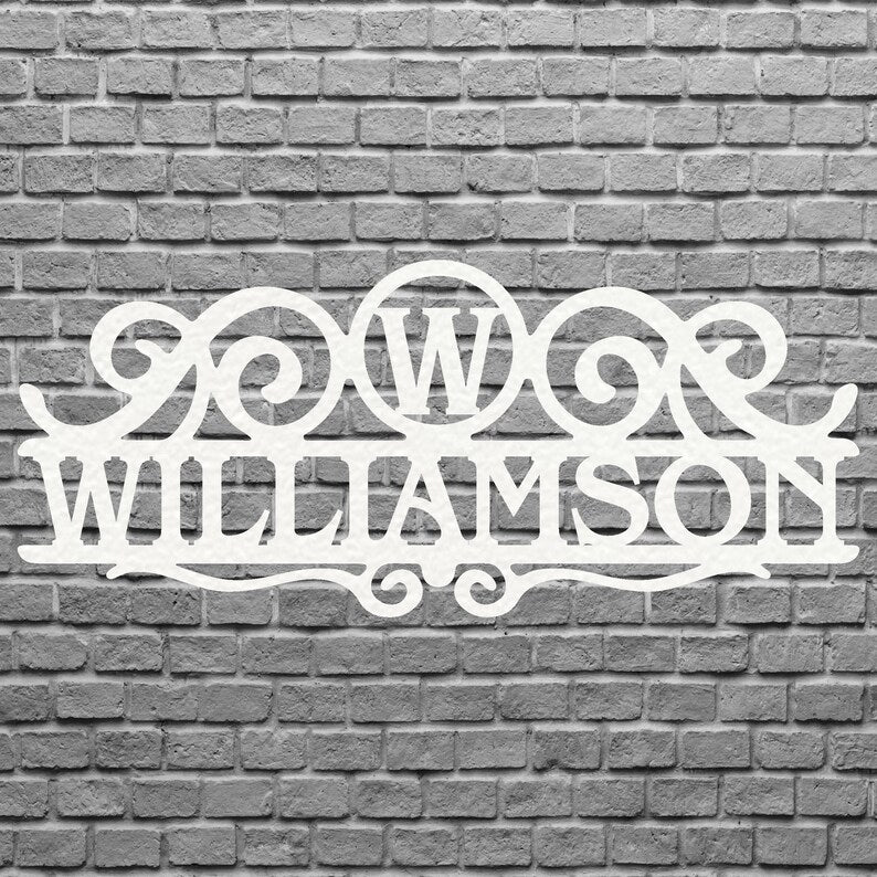 Custom Family Name Sign Metal Wall Art, Housewarming Gift