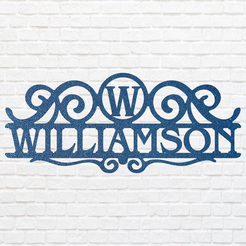 Custom Family Name Sign Metal Wall Art, Housewarming Gift