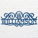 Custom Family Name Sign Metal Wall Art, Housewarming Gift