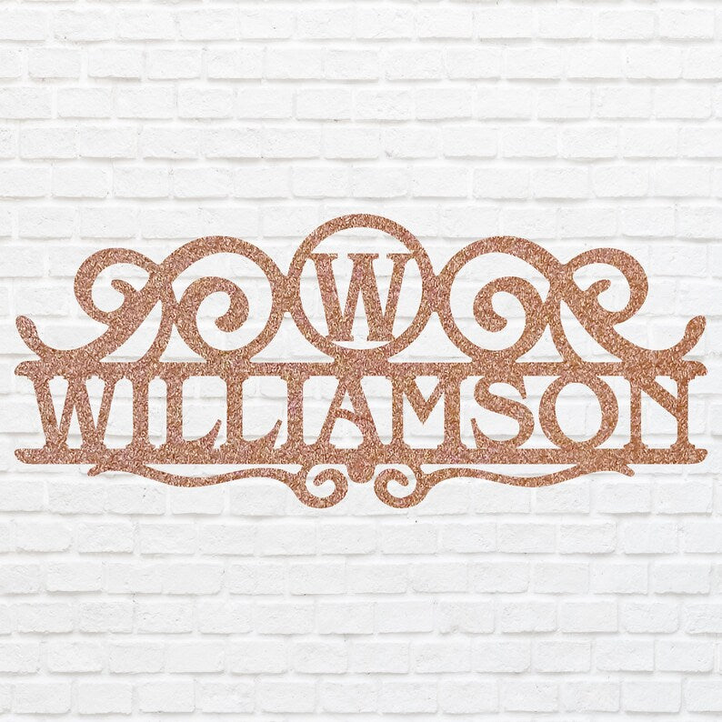 Custom Family Name Sign Metal Wall Art, Housewarming Gift