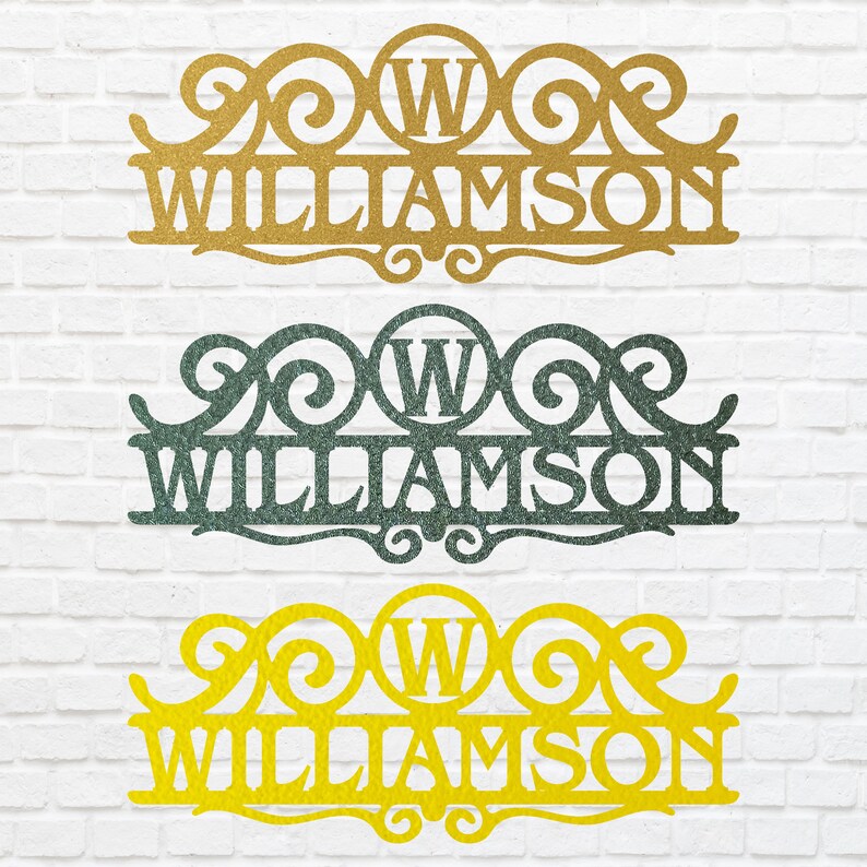 Custom Family Name Sign Metal Wall Art, Housewarming Gift