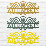 Custom Family Name Sign Metal Wall Art, Housewarming Gift