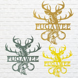Custom Fish and Deer Metal Sign, Metal Wall Art