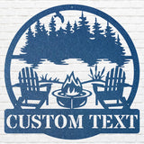 Firepit Chair Metal Wall Art, Custom Camping Wall Art