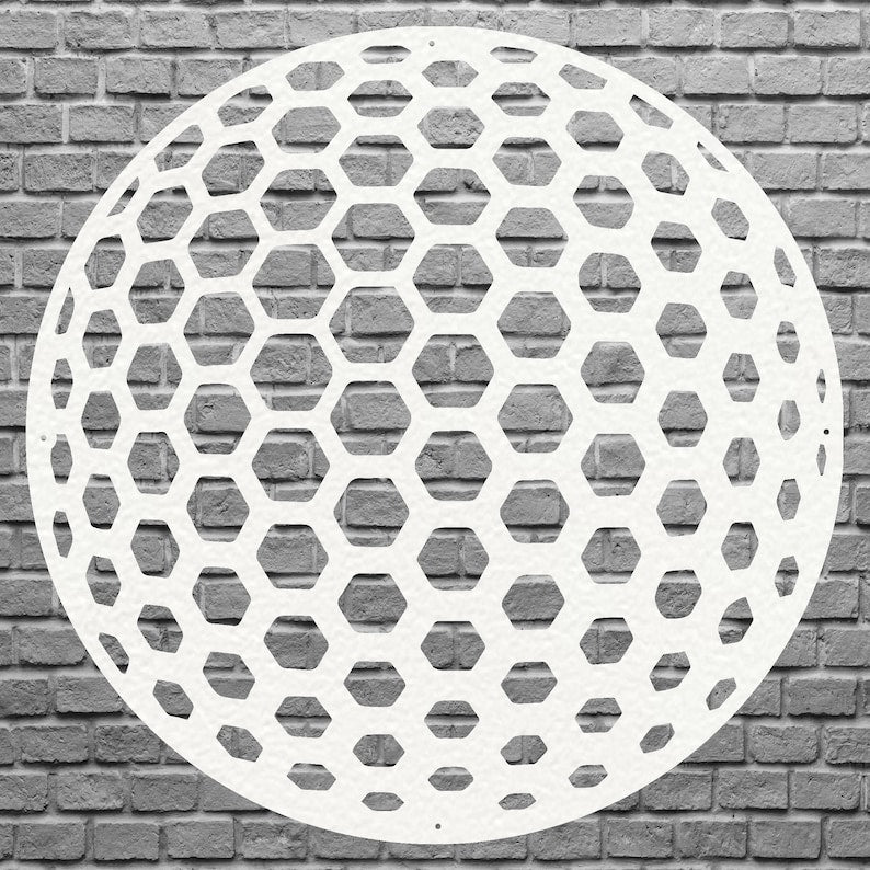Metal Golf Ball Wall Art, Sports Wall Art for Golf Lover