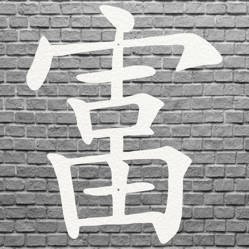 Chinese Calligraphy Wall Art, Rich Symbol Chinese Wall Art