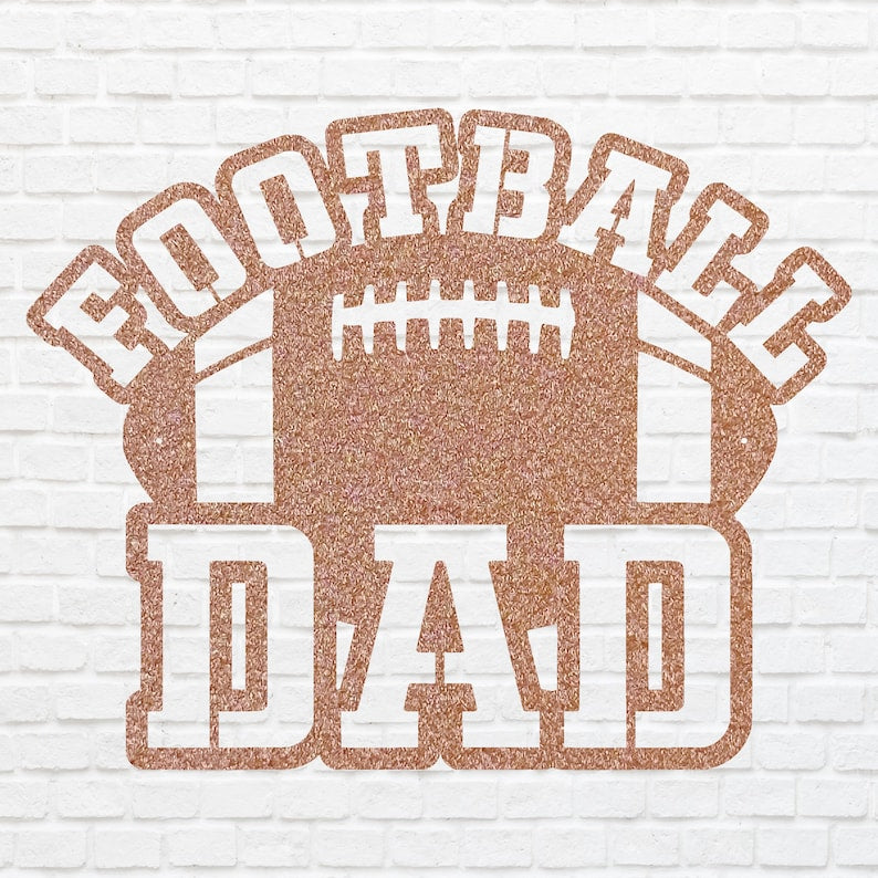 Football Dad Metal Wall Decor, Sports Metal Wall Art