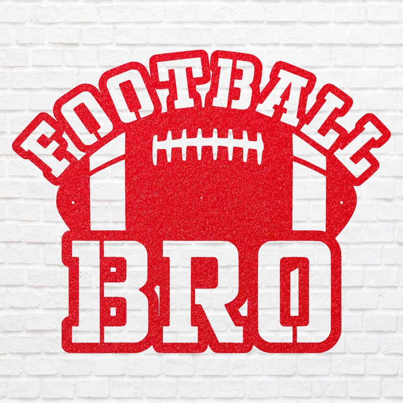 3d Metal Art Boy Sports Decor, Football Bro Metal Wall Decor