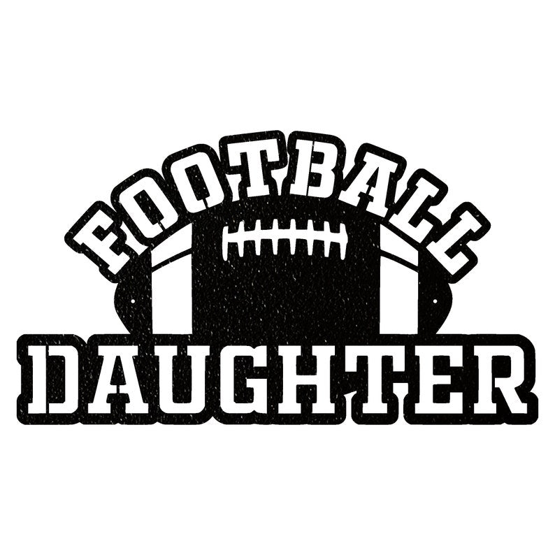 Football Daughter Sports Art, Laser Cut Sports Wall Art Decor
