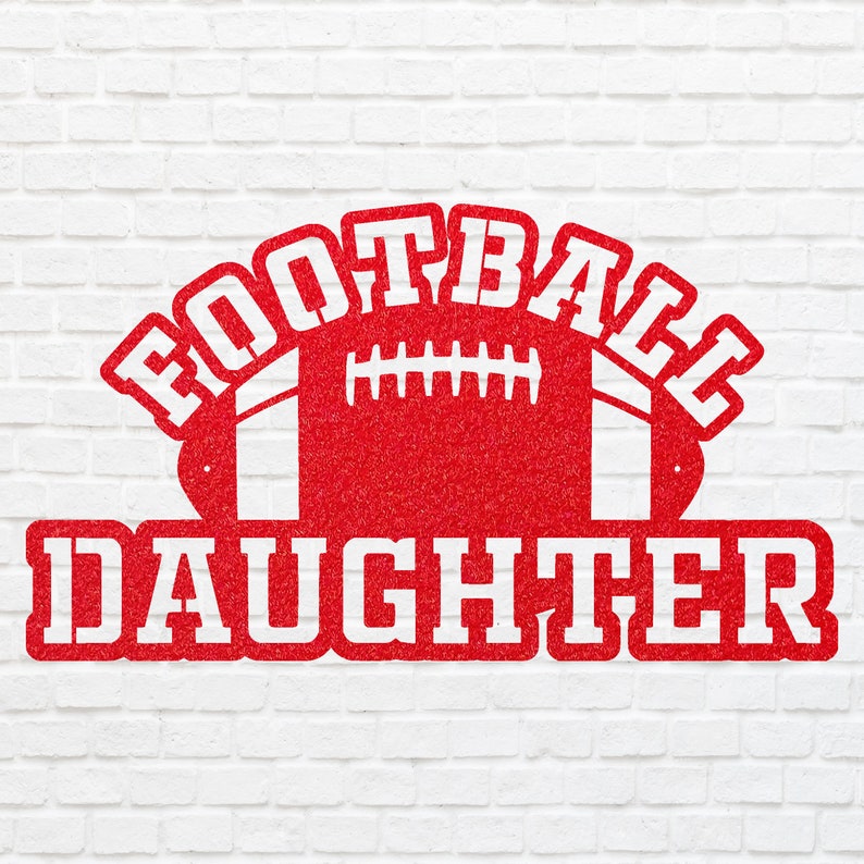 Football Daughter Sports Art, Laser Cut Sports Wall Art Decor
