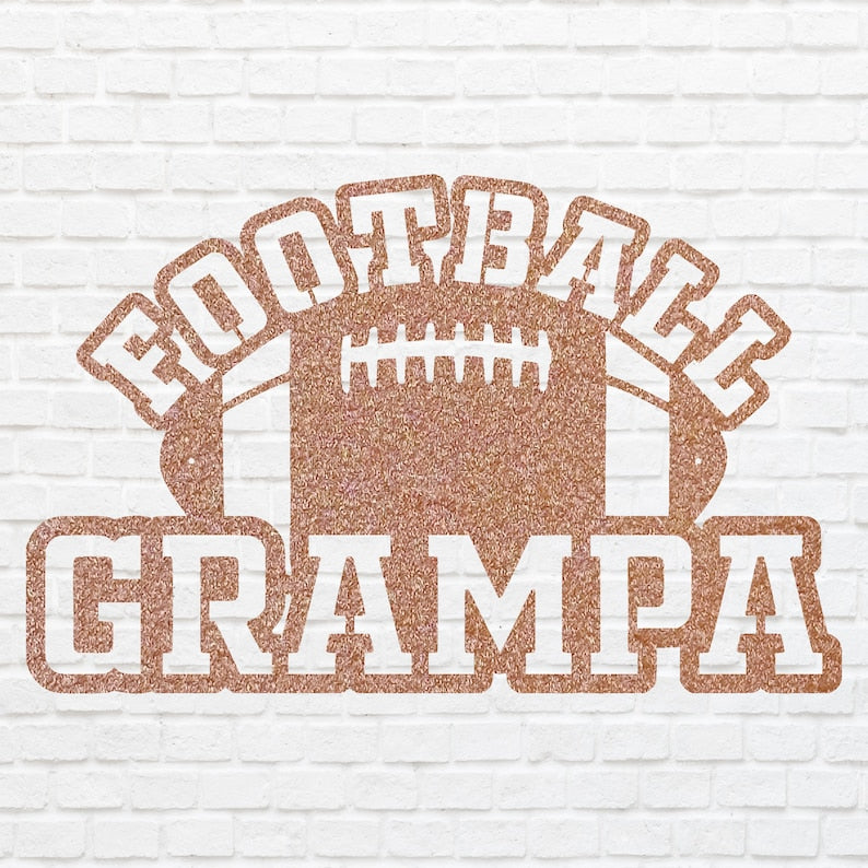 Football Metal Wall Art, Metal Decorative Sports Metal Wall Art