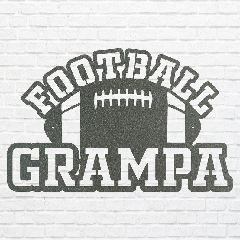 Football Metal Wall Art, Metal Decorative Sports Metal Wall Art