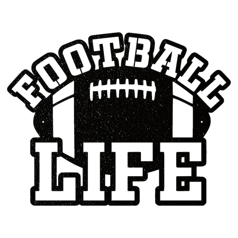 Football Life Metal Wall Art, Metal Decorative Wall Hanging