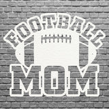 Football Mom Metal Wall Decor, Black Football Mother 3d Metal Art