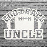 Football Uncle Metal Wall Hanging, Black Metal Wall Art for Living Room