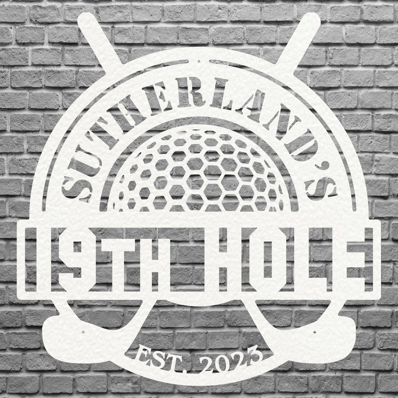Personalized Golf Metal Art, Golf Club Wall Art for Sports Lover