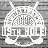 Personalized Golf Metal Art, Golf Club Wall Art for Sports Lover
