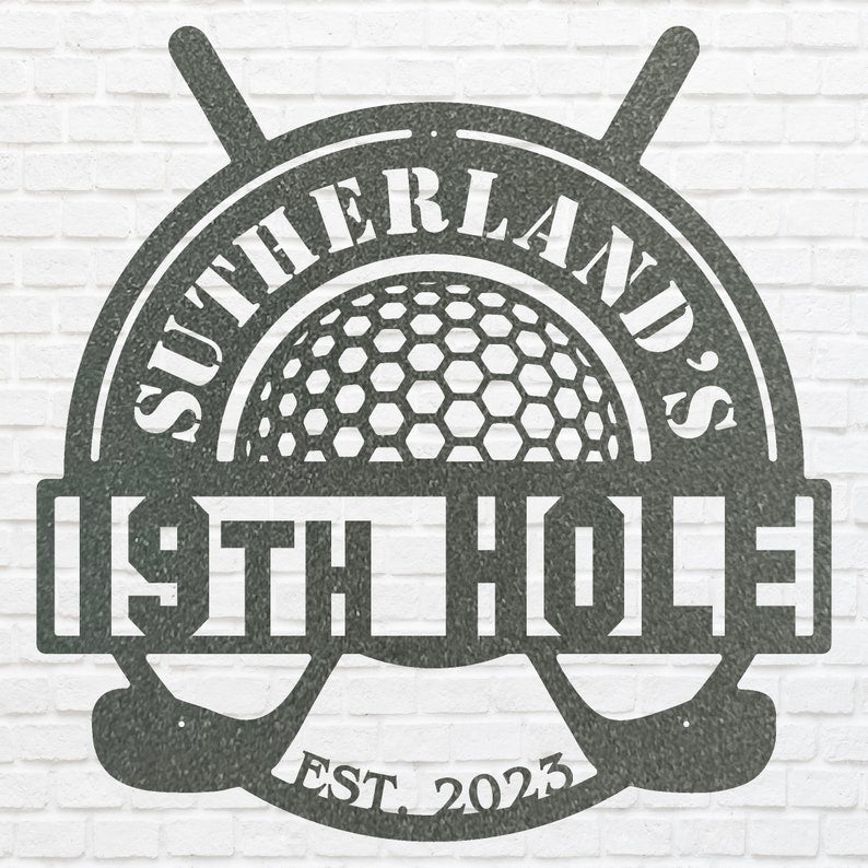 Personalized Golf Metal Art, Golf Club Wall Art for Sports Lover