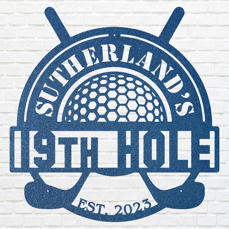 Personalized Golf Metal Art, Golf Club Wall Art for Sports Lover