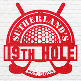 Personalized Golf Metal Art, Golf Club Wall Art for Sports Lover