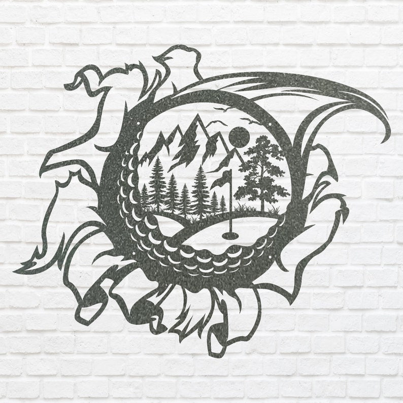 Golf Metal Art Decoration, Decorative Sports Metal Art for Walls