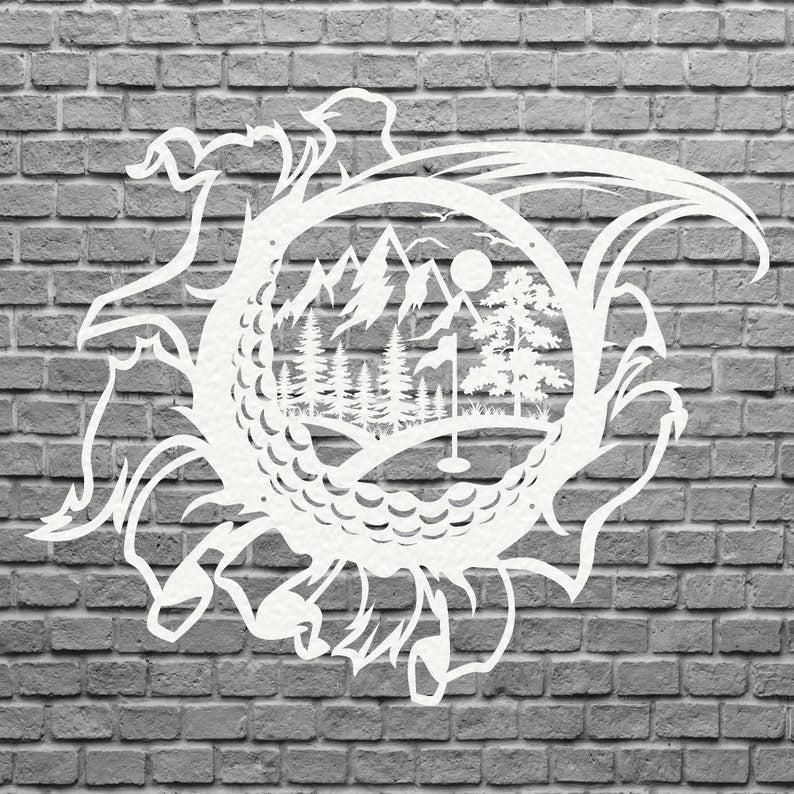 Golf Metal Art Decoration, Decorative Sports Metal Art for Walls