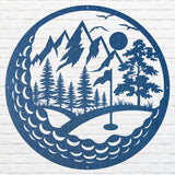Metal Golf Wall Art, Laser Cut Decorative Wall Metal Art