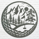 Metal Golf Wall Art, Laser Cut Decorative Wall Metal Art