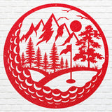 Metal Golf Wall Art, Laser Cut Decorative Wall Metal Art