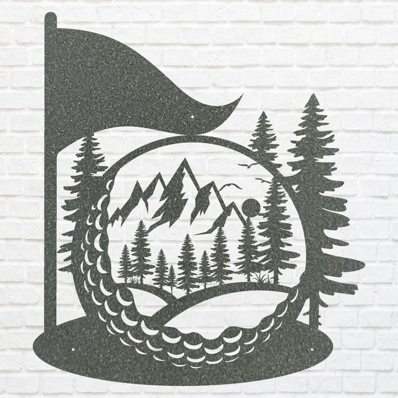 Golf Metal Art Decoration, Sports Metal Wall Gifts for Golfers