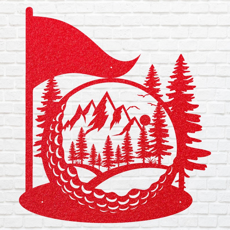 Golf Metal Art Decoration, Sports Metal Wall Gifts for Golfers