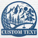 Custom Metal Golf Club Sign, Black Sports Metal Wall Art