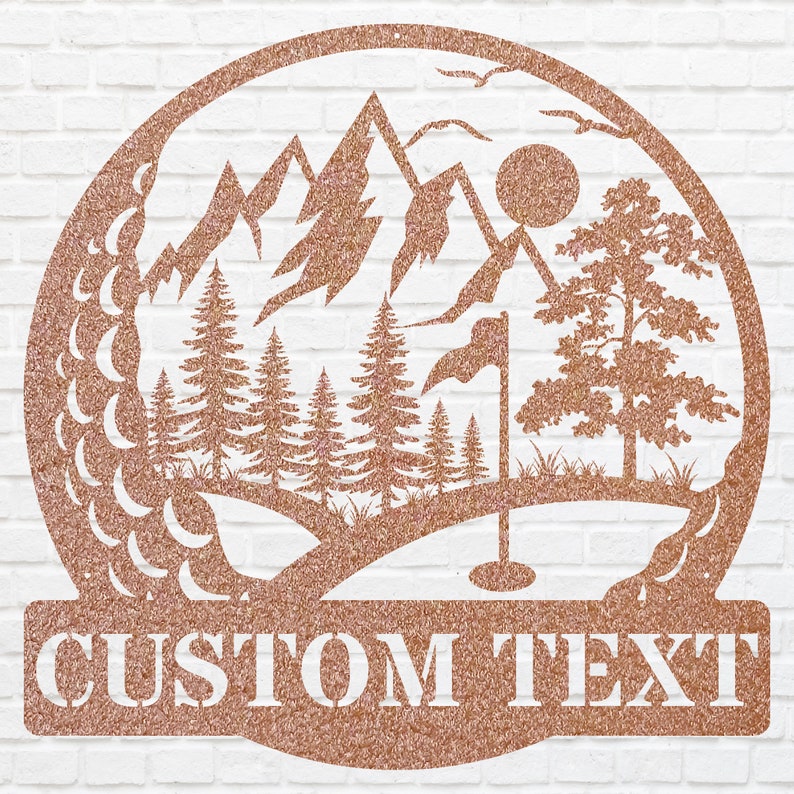 Custom Metal Golf Club Sign, Black Sports Metal Wall Art