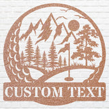 Custom Metal Golf Club Sign, Black Sports Metal Wall Art